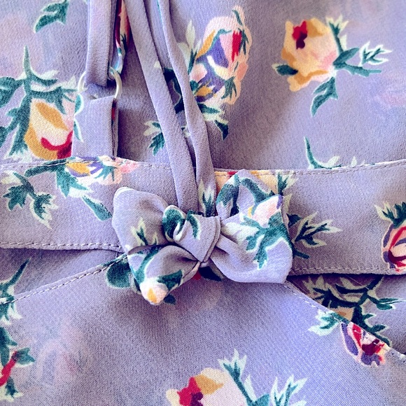 Vintage La Senza Sheer Blue Floral Two Piece Lingerie - Picture 4 of 5